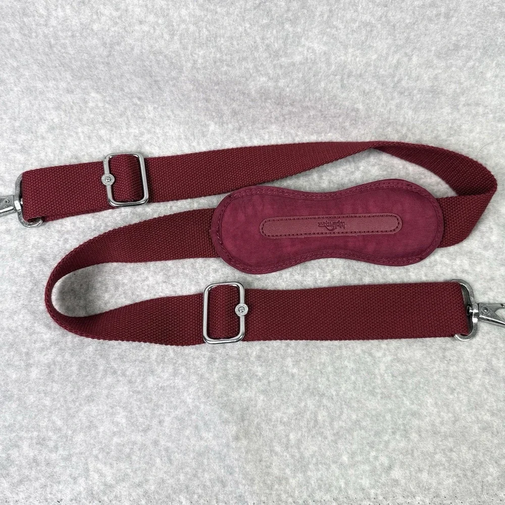 KIPLING Digifly Padded Laptop Case Magenta Strap Monkey Charm Computer Sleeve - Picture 9 of 9